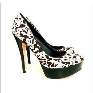 Also Calf Hair Leather Platform Pumps